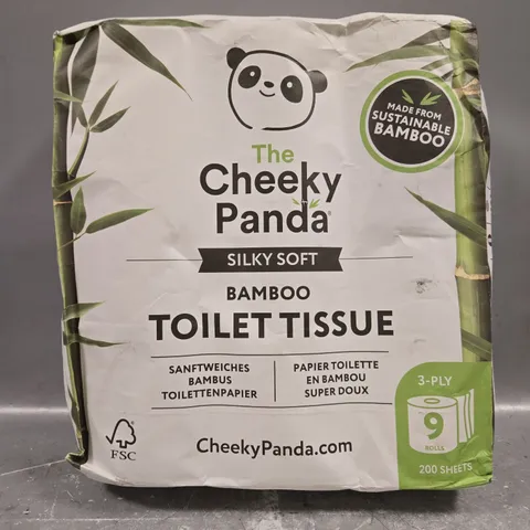 THE CHEEKY PANDA SILKY SOFT BAMBOO TOILET TISSUE (PACK OF 9 ROLLS)