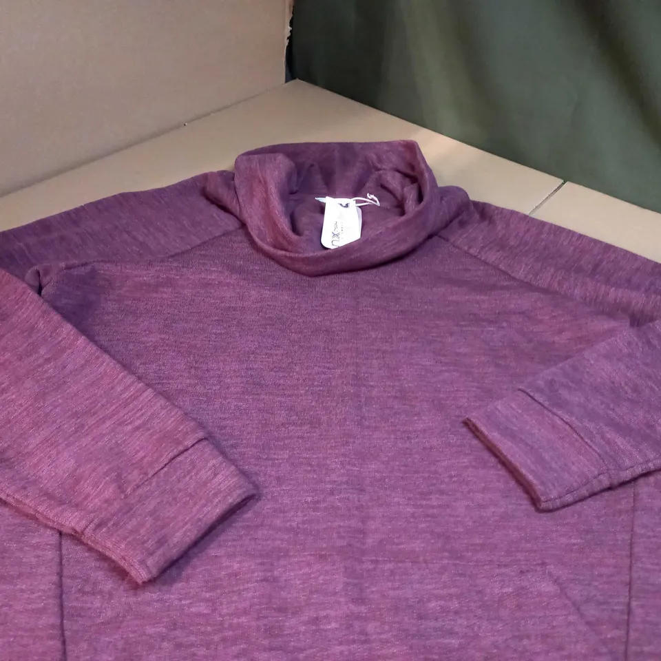 NEXT BURGUNDY MARL LOUNGE WEAR TOP - SIZE 18