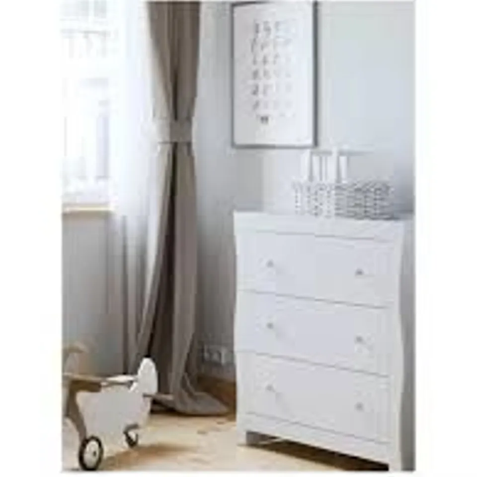 BOXED GRADE 1 TRADITIONAL SLEIGH DRESSER WHITE - BOX 1 OF 2 ONLY