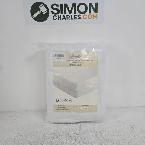 SUPER KING QUILTED MATTRESS COVER WITH L SHAPE LIP BREATHABLE