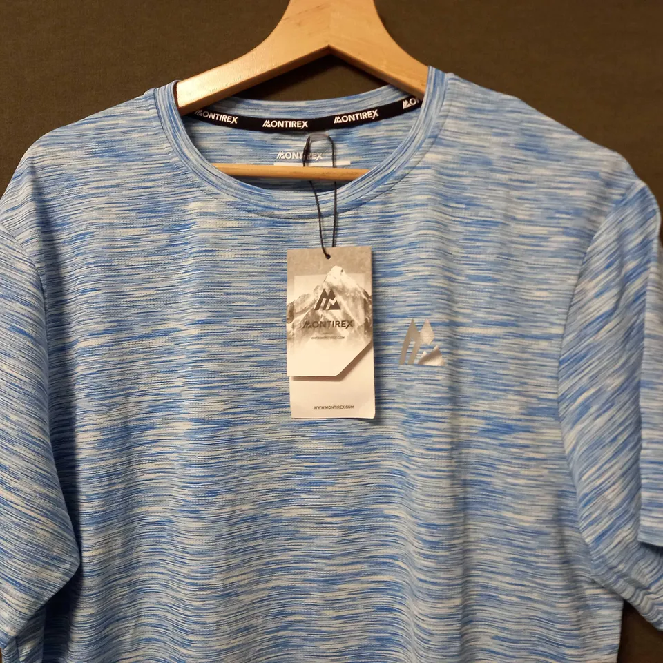 MONTIREX TRAIL 2.0 TEE IN BLUE/WHITE - LARGE