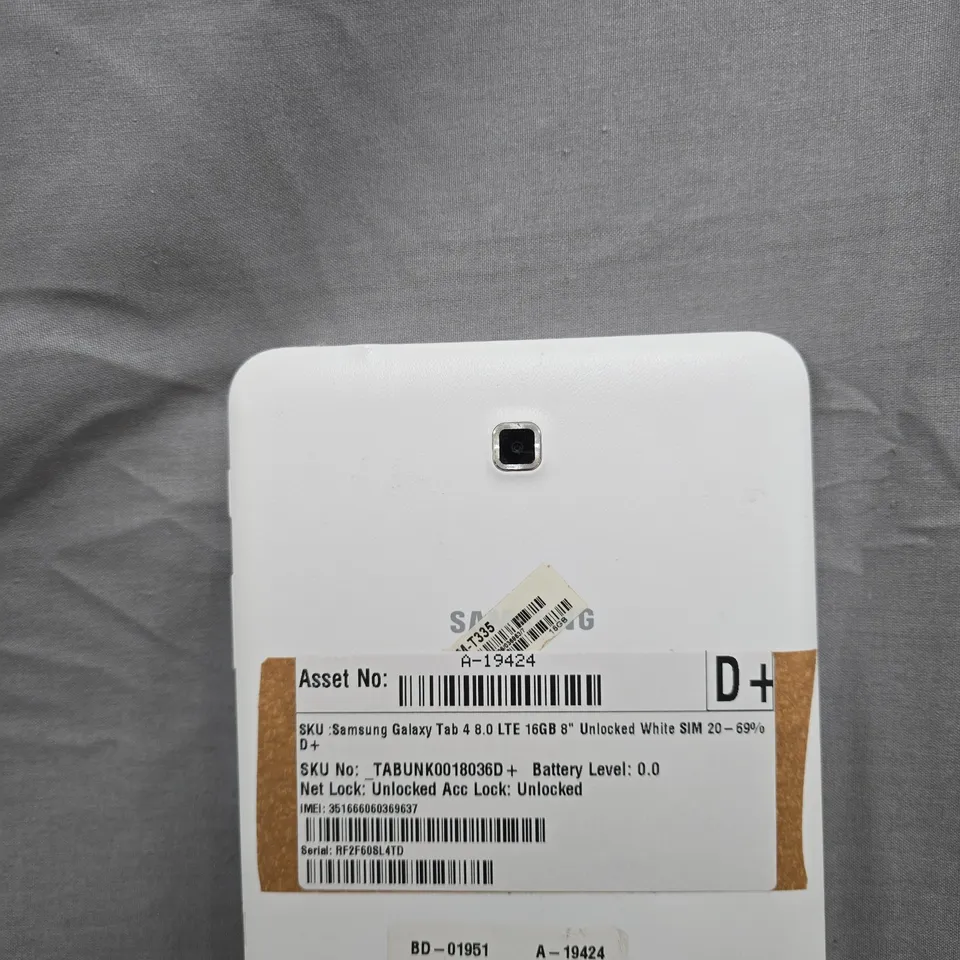 SAMSUNG GALAXY TAB 4 8.0 LTE 16GB TABLET – WHITE, UNLOCKED (SIM-UNLOCKED)