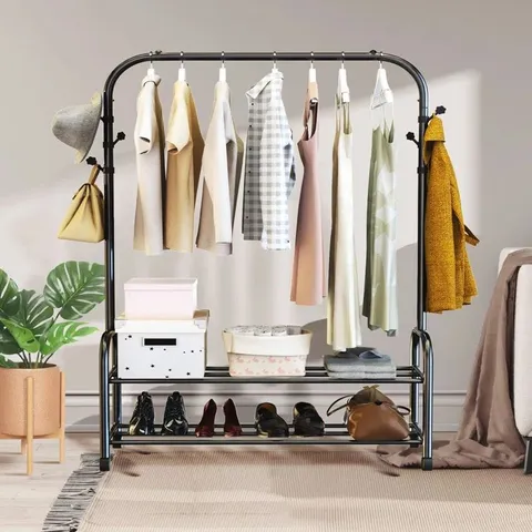 BOXED ZERMATT 100CM ROLLING CLOTHES RACKS