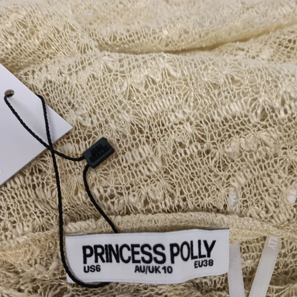 PRINCESS POLLY NELIDA SHEER PONCHO – UK 10 (US 6 / AU 10), IVORY LACE