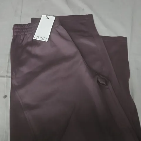 HUSH PLUM PURPLE BARREL LEG JOGGER – SIZE S