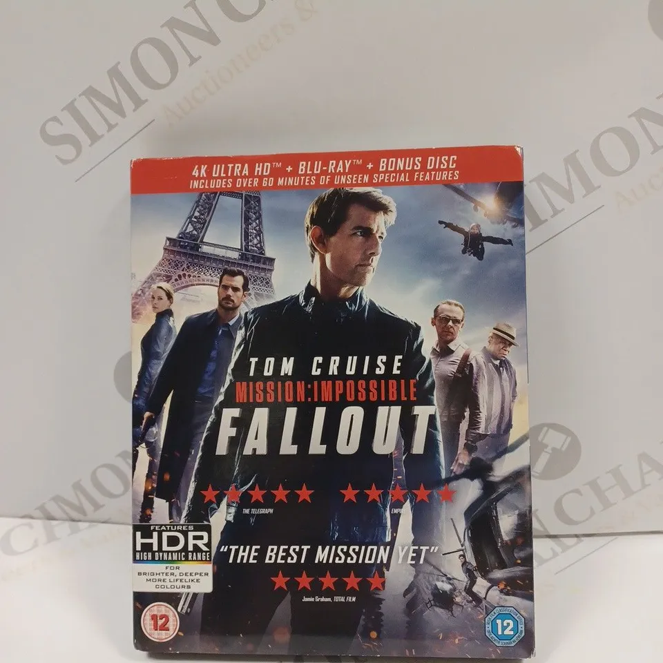 4K ULTRA HD + BLU-RAY MISSION : IMPOSSIBLE FALLOUT. 