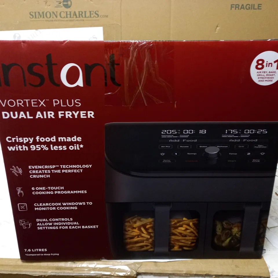 INSTANT VORTEX PLUS DUAL BASKET AIR FRYER