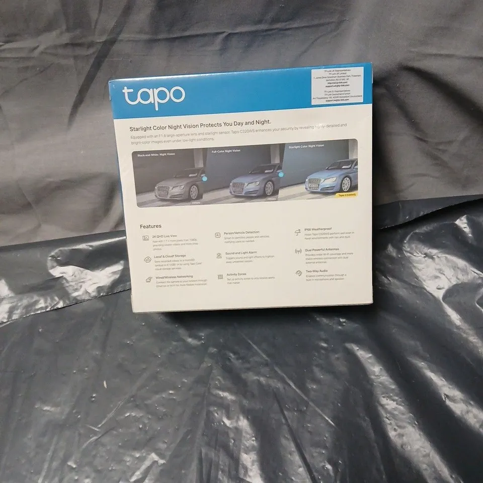 TP-LINK TAPO C320WS OUTDOOR SECURITY WI-FI CAMERA – 2K QHD – BOXED, SEALED