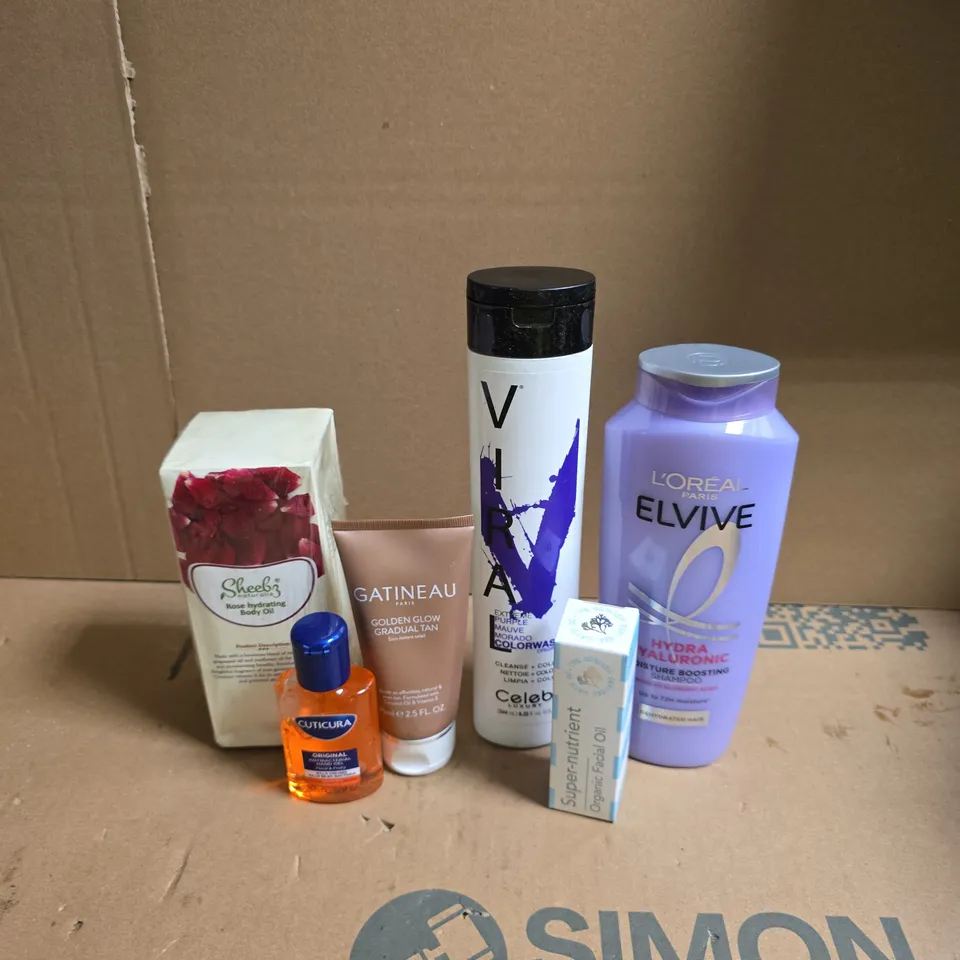 APPROXIMATEY 15 ASSORTED HEALTH AND BEAUTY PRODUCTS TO INCLUDE - L'OREAL ELVIVE SHAMPOO - GATINEAU GOLDEN GLOW GRADUAL TAN AND CUTICURA ANTIBACTERIAL HAND GEL