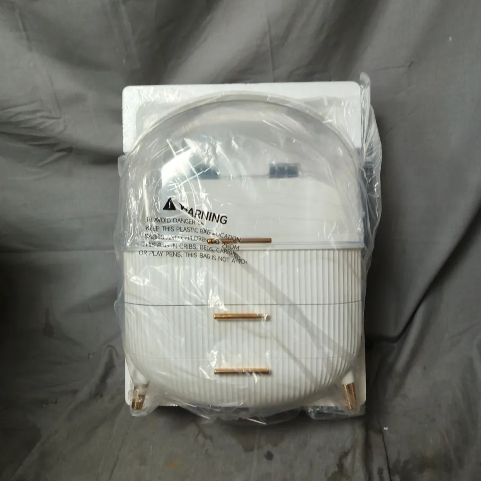 BTGGG COSMETIC ORGANIZER – 3-DRAWER WITH GOLD HANDLES (BOXED)