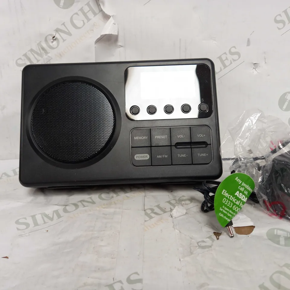 ASDA TECH PORTABLE AM/FM RADIO
