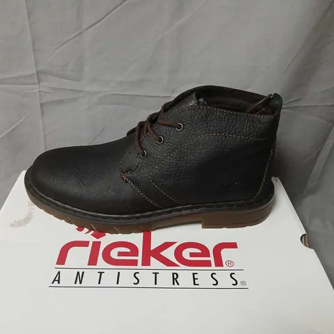 RIEKER ANTISTRESS BLACK LEATHER BOOTS – EU 42 (UK 8)