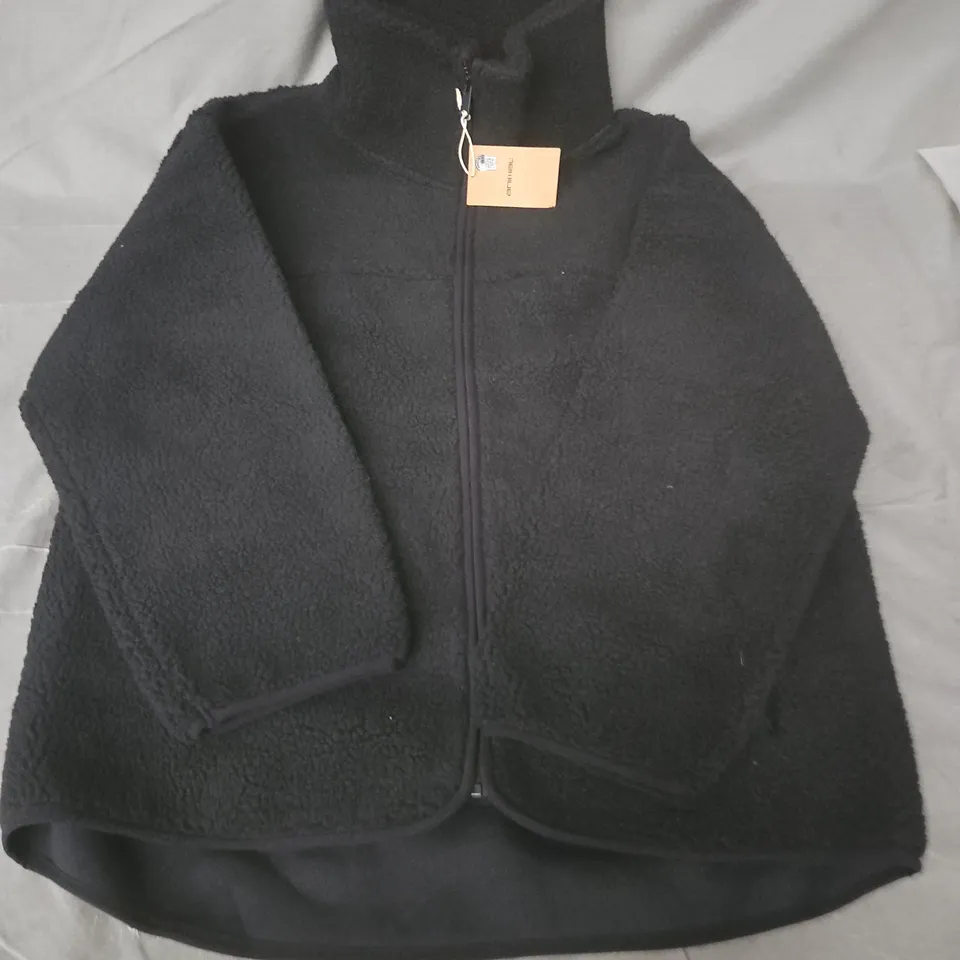 UK 14 ANIMAL ANNA WOMEN'S FULL-ZIP FLEECE JACKET – BLACK (EU 42, US 10)