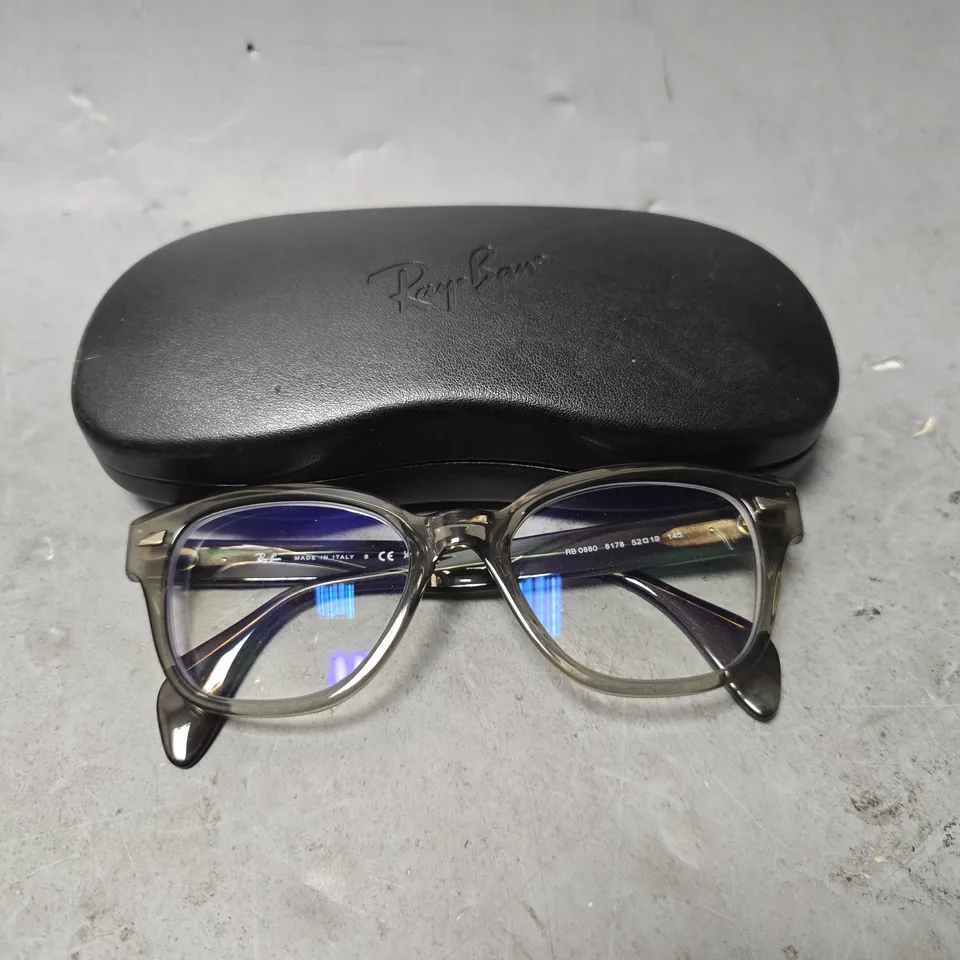 RAY BAN RX0880 POLISHED TRANSPARENT GREEN READING GLASSES - MAGNIFICATION UNSPECIFIED