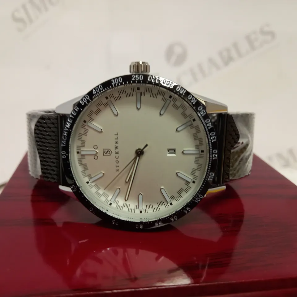 STOCKWELL DATE DIAL MESH STRAP WRISTWATCH RRP £650