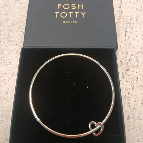 POSH TOTTY DESIGNS HEART BANGLE STERLING SILVER