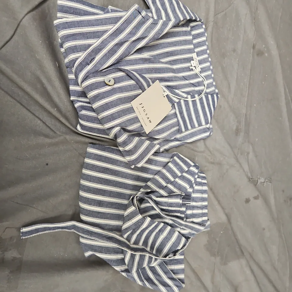 JIGSAW STRIPED SHIRT – BLUE & WHITE, WOMEN'S