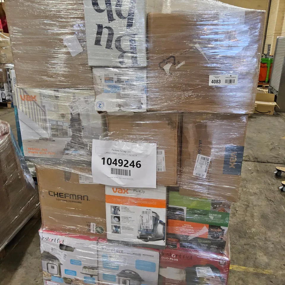 PALLET OF APPROXIMATELY 37 UNPROCESSED RAW RETURN HOUSEHOLD AND ELECTRICAL GOODS TO INCLUDE;