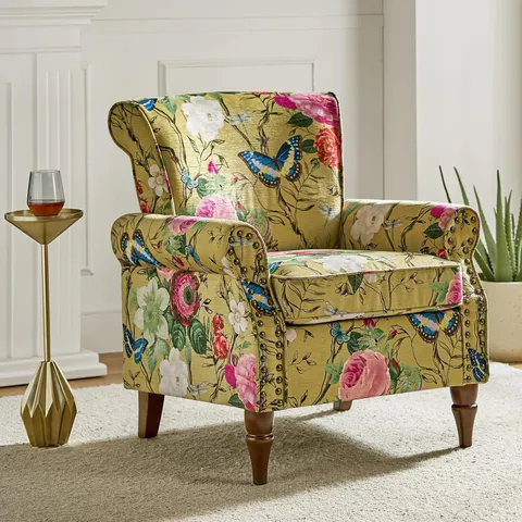 BOXED ARACELI ARMCHAIR - MUSTARD (1 BOX)