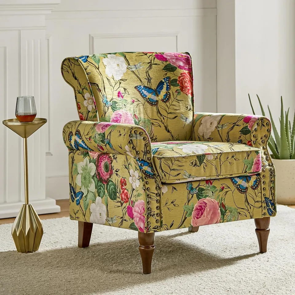 BOXED ARACELI ARMCHAIR - MUSTARD (1 BOX)