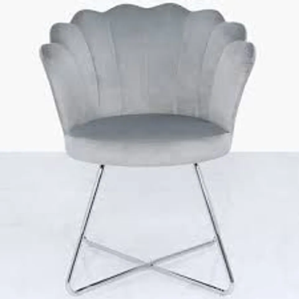 PAIR OF CONDREY LIGHT GREY FABRIC ARMCHAIRS