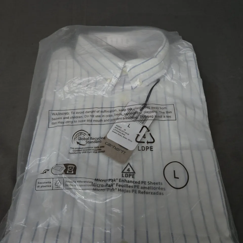 BAGGED CARHARTT DOWLEN SHIRT SIZE L 