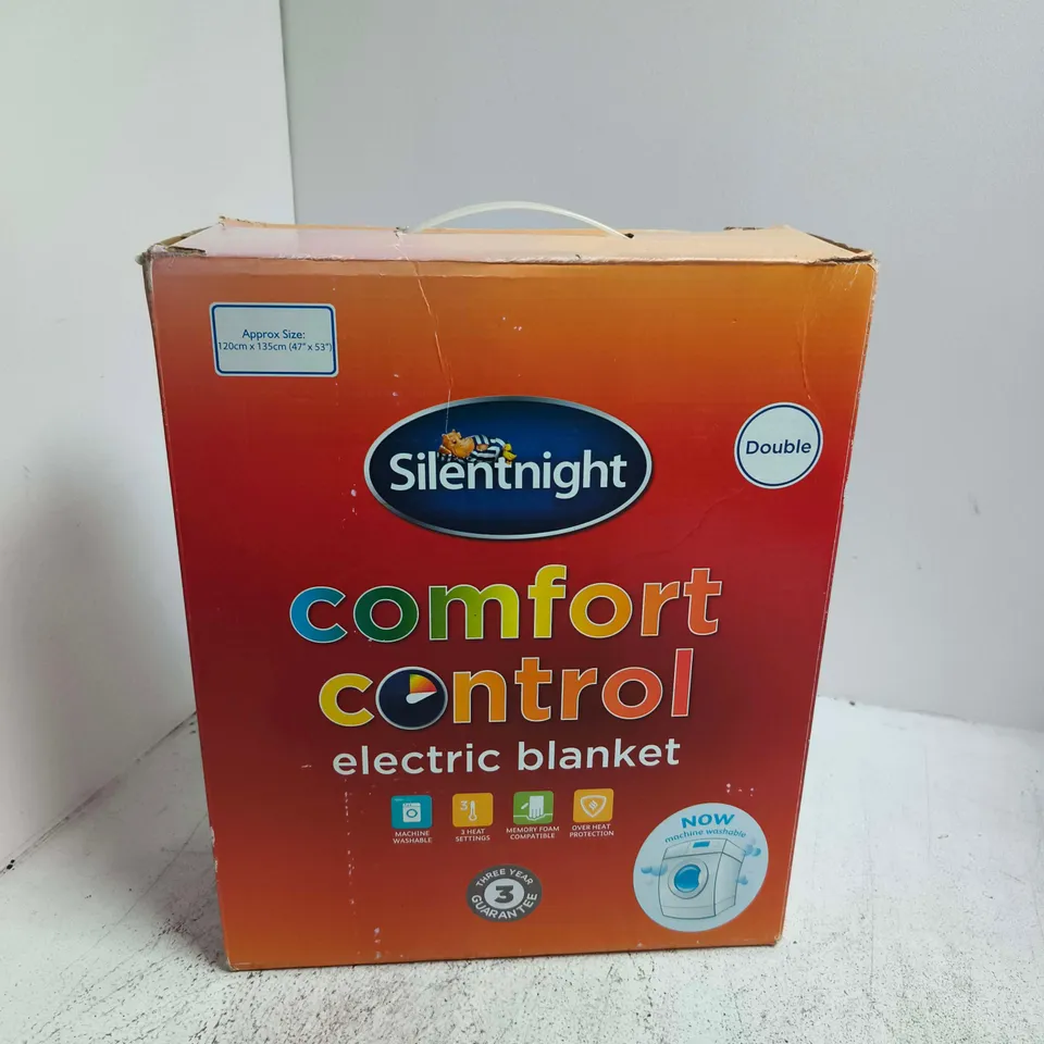 BOXED SILENT NIGHT COMFORT CONTROL ELECTRIC BLANKET