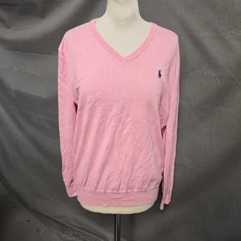 RALPH LAUREN POLO LADIES JUMPER PINK SIZE SMALL