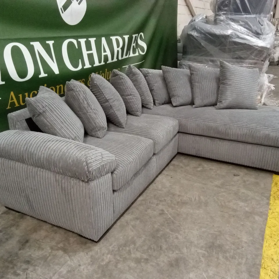 AMALFI RIGHT HAND SCATTER BACK FABRIC CORNER CHAISE SOFA RRP £999