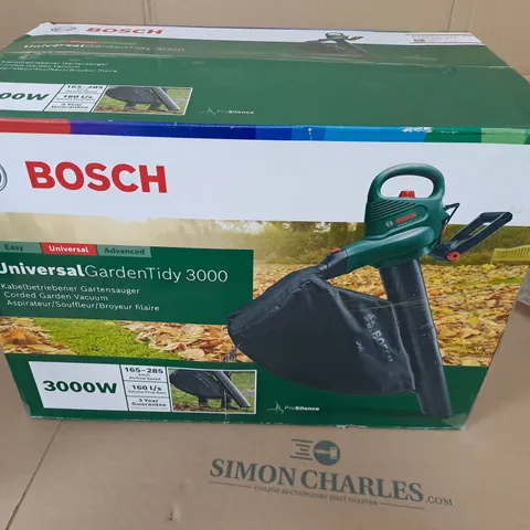 BOXED BOSCH UNIVERSAL GARDEN TODY 3000 CORDED GARDEN VACUUM