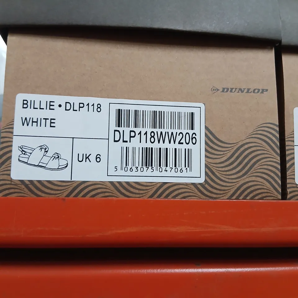 DUNLOP BILLIE DLP118 WHITE SANDALS – UK 6