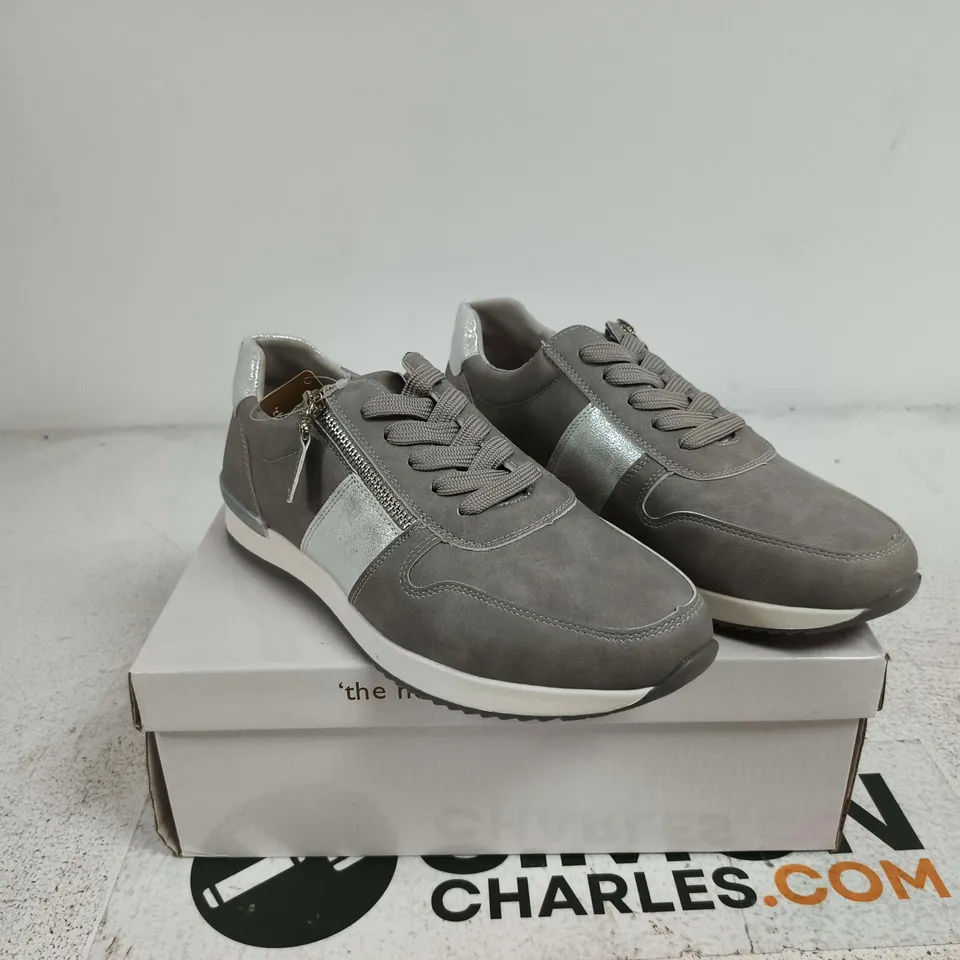 DR KELLER MARTINA GREY STONE TRAINER SIZE 7 BOXED