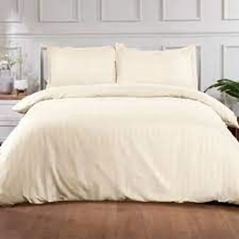 SEANPAUL 210 TC DUVET COVER SET COLOUR CREAM 