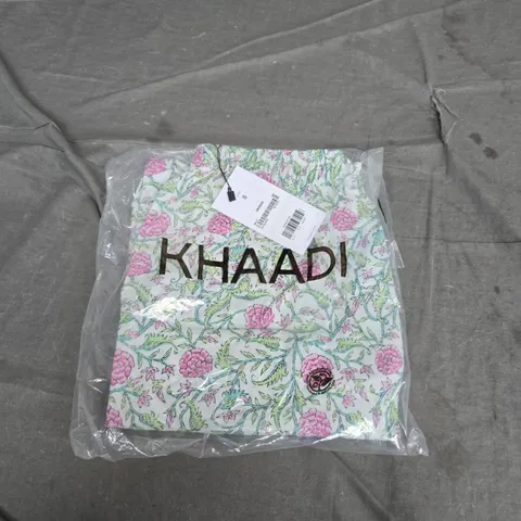 BAGGED KHAADI FLORAL PRINT WOMEN'S EMBROIDERED | ELEVATED CAMBRIC KURTA – SIZE 8