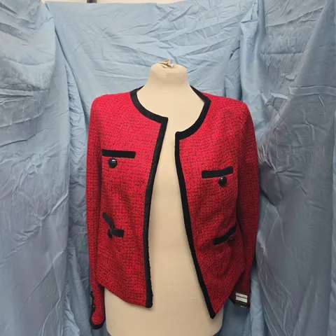NEXT TAILORED RED TEXTURED JACKET β UK SIZE 10