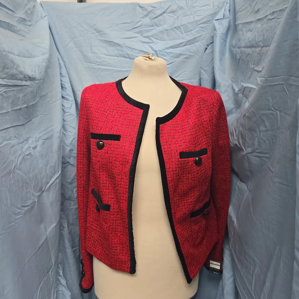 NEXT TAILORED RED TEXTURED JACKET – UK SIZE 10
