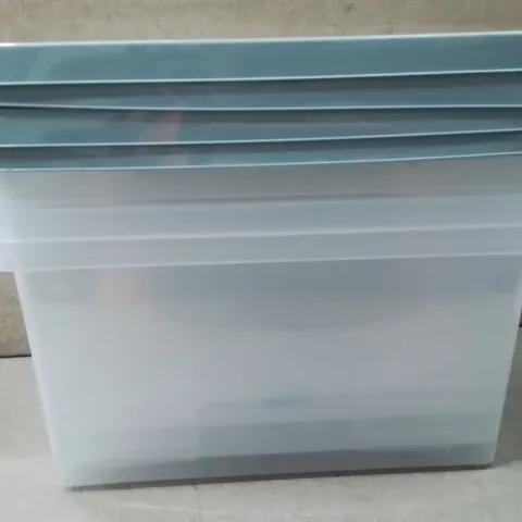 SET OF 4 STORAGE BOXES WITH LIDS