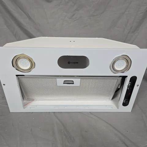 CAPLE EXTRACTOR HOOD UNIT – WHITE, DUAL LED LIGHTS. DAMAGED