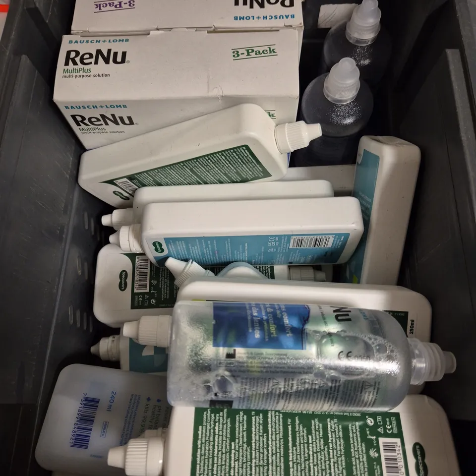 APPROXIMATELY 20 ASSORTED CONTACT LENS SOLUTIONS - COLLECTION ONLY