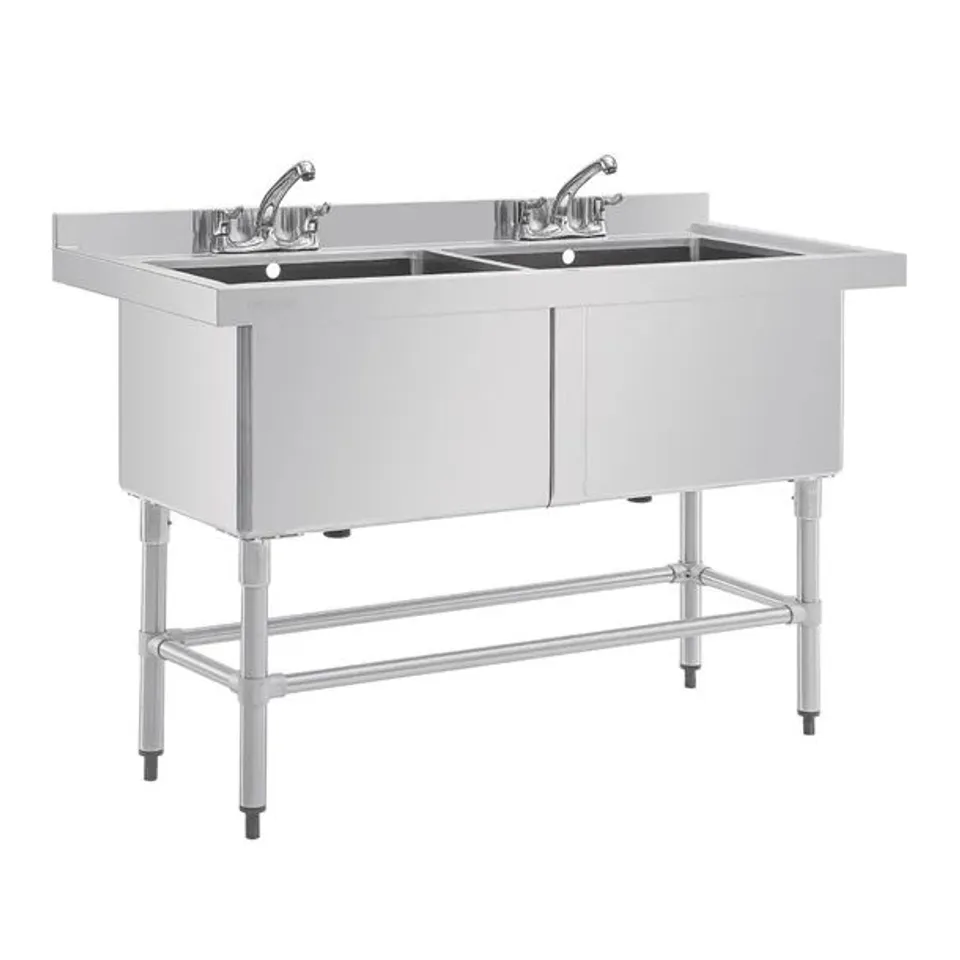 BOXED VOGUE DOUBLE DEEP POT SINK
