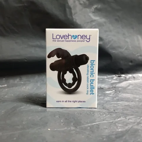 BOXED LOVEHONEY BIONIC BULLET VIBRATING RABBIT COCK RING