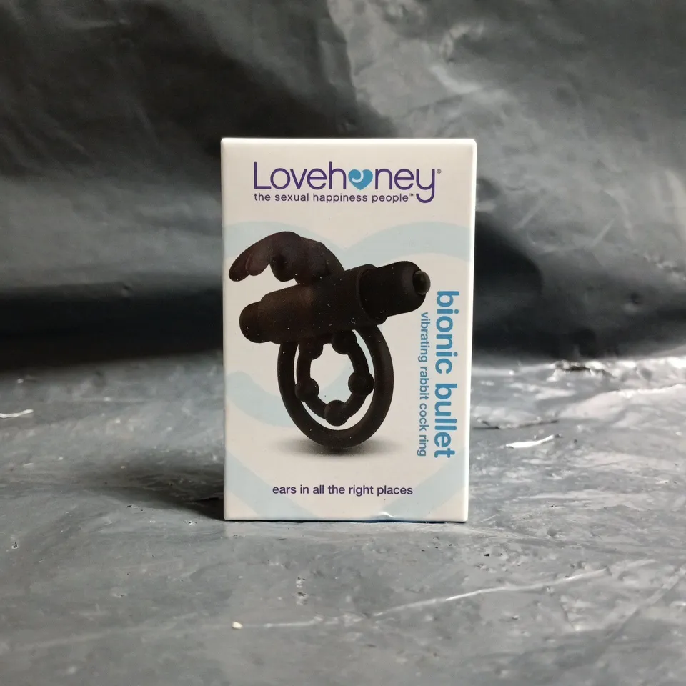 BOXED LOVEHONEY BIONIC BULLET VIBRATING RABBIT COCK RING