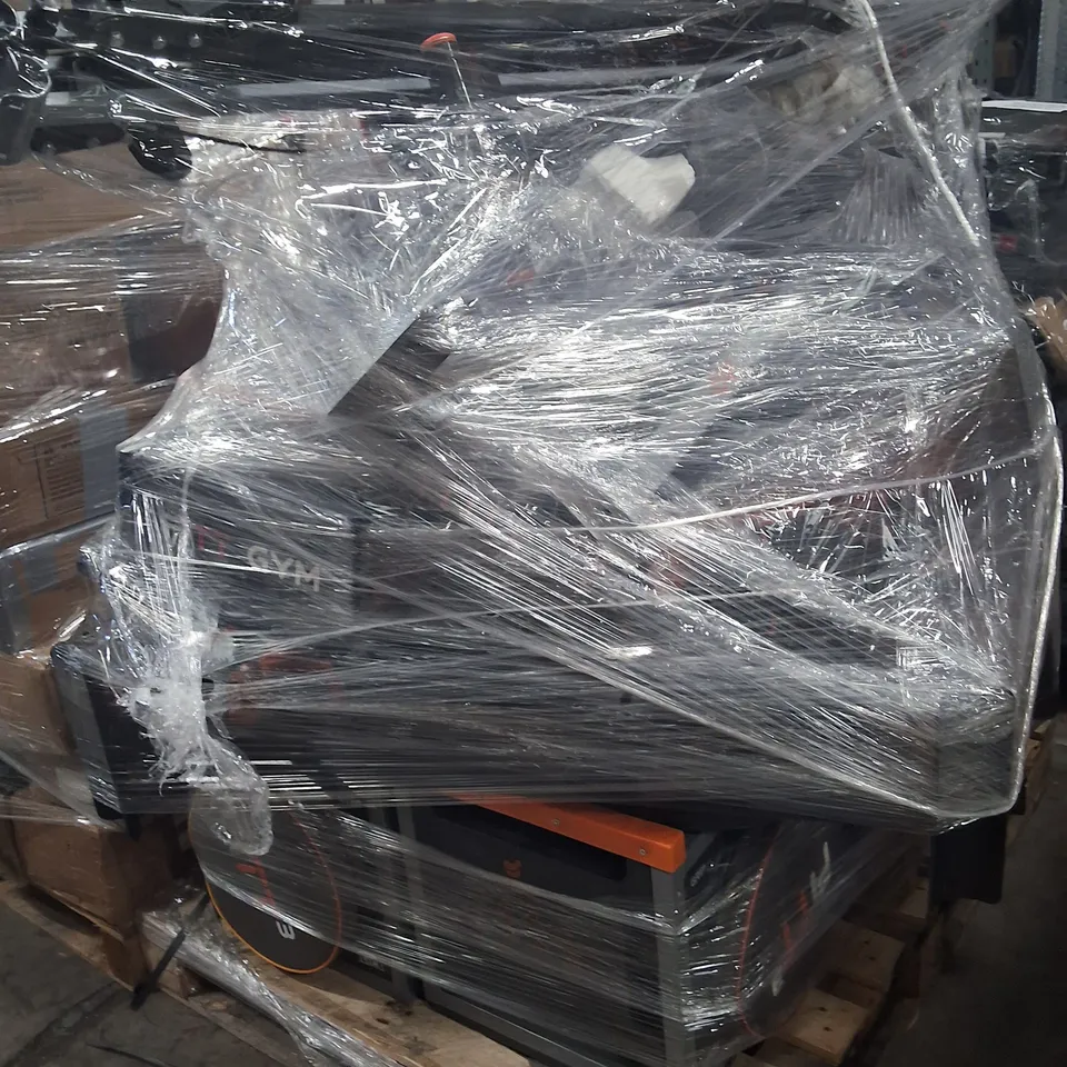 PALLET CONTAINING GYM PRODUCTS