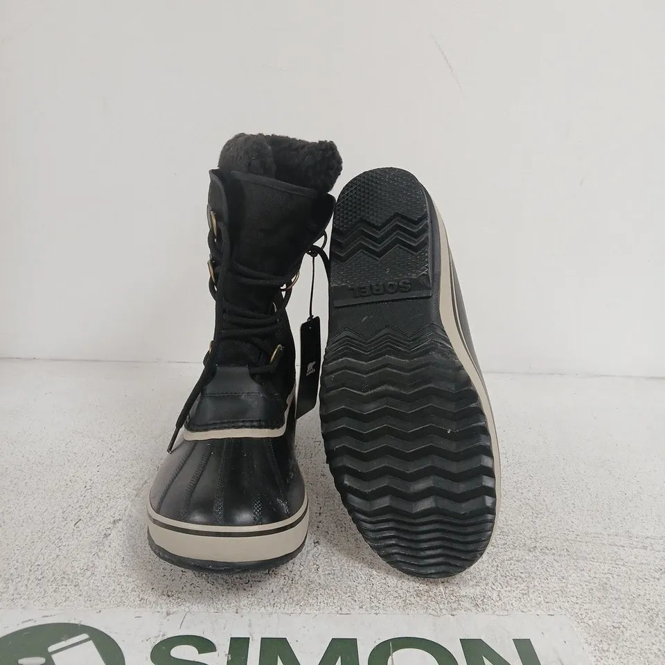 SOREL NM3487-011 MEN'S WINTER BOOT – UK 10 (US 11) – BLACK, WATERPROOF, FUR-LINED
