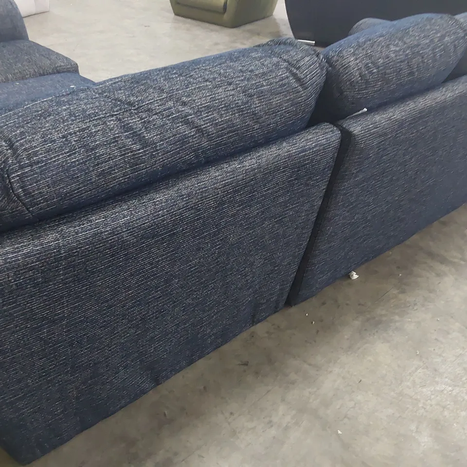 DESIGNER CORNER GROUP BLUE/SILVER FABRIC 