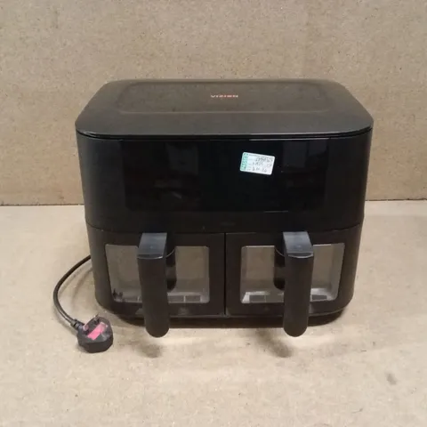 BOXED TOWER T17151 VORTX DUAL BASKET 8L AIR FRYER - BLACK