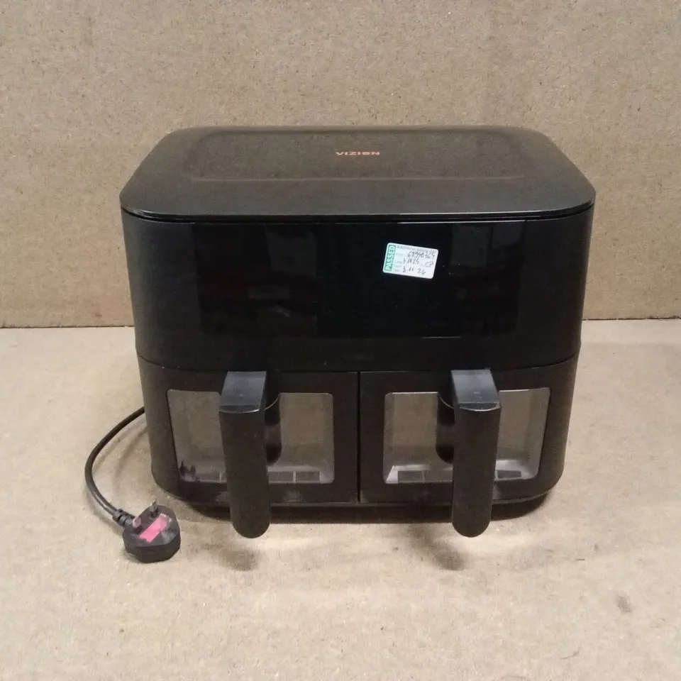 BOXED TOWER T17151 VORTX DUAL BASKET 8L AIR FRYER - BLACK