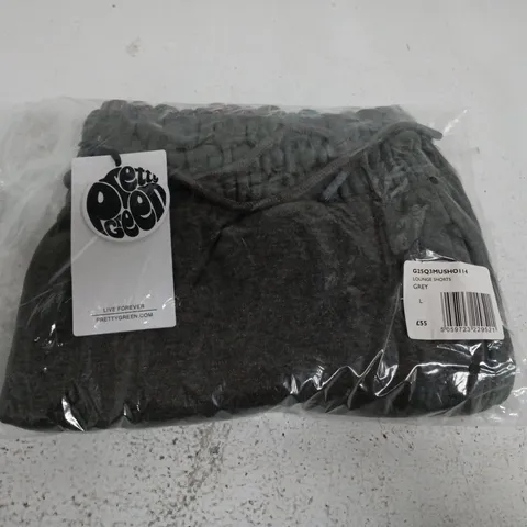 BAGGED PRETTY GREEN LOUNGE SHORTS IN GREY - LARGE
