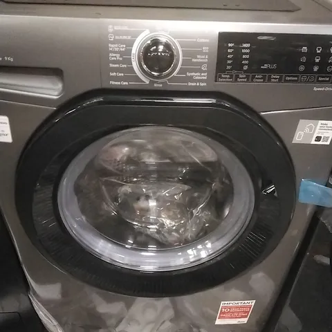 HOOVER H3WPS496TAMBR680 WASHING MACHINE, 9KG, 1400 SPIN, GREY,