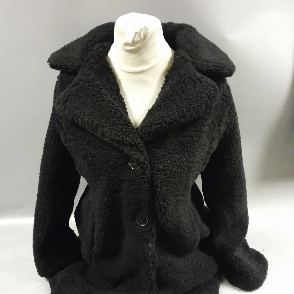 CENTIGRADE BUTTONED TEDDY FLEECE JACKET SIZE XS